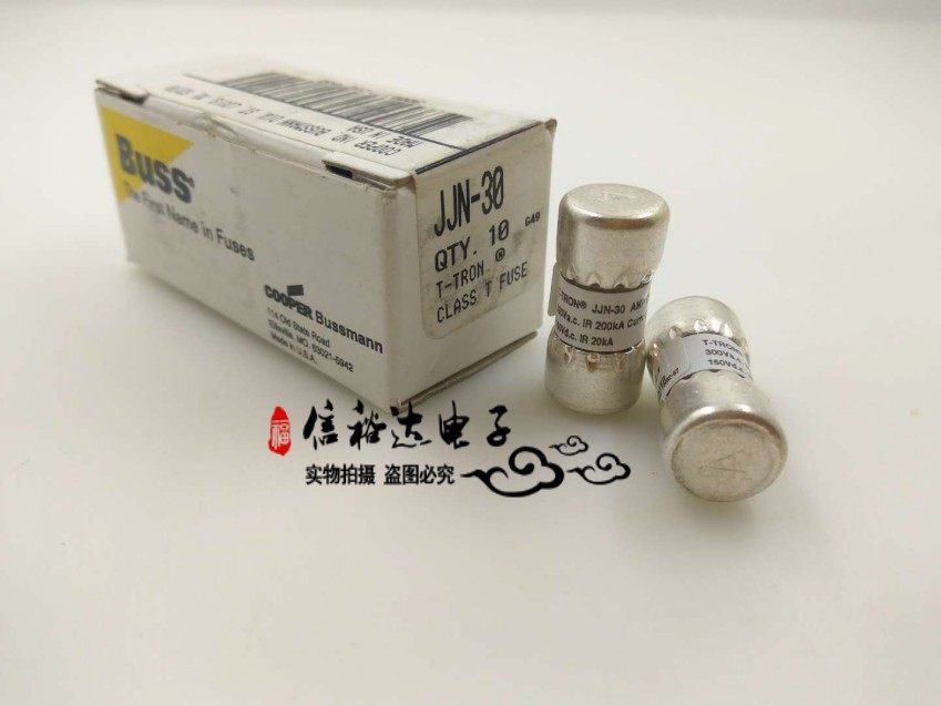 BUSSMANN美国进口 陶瓷保险管快速熔断器300V30A JJN-30 全新原装