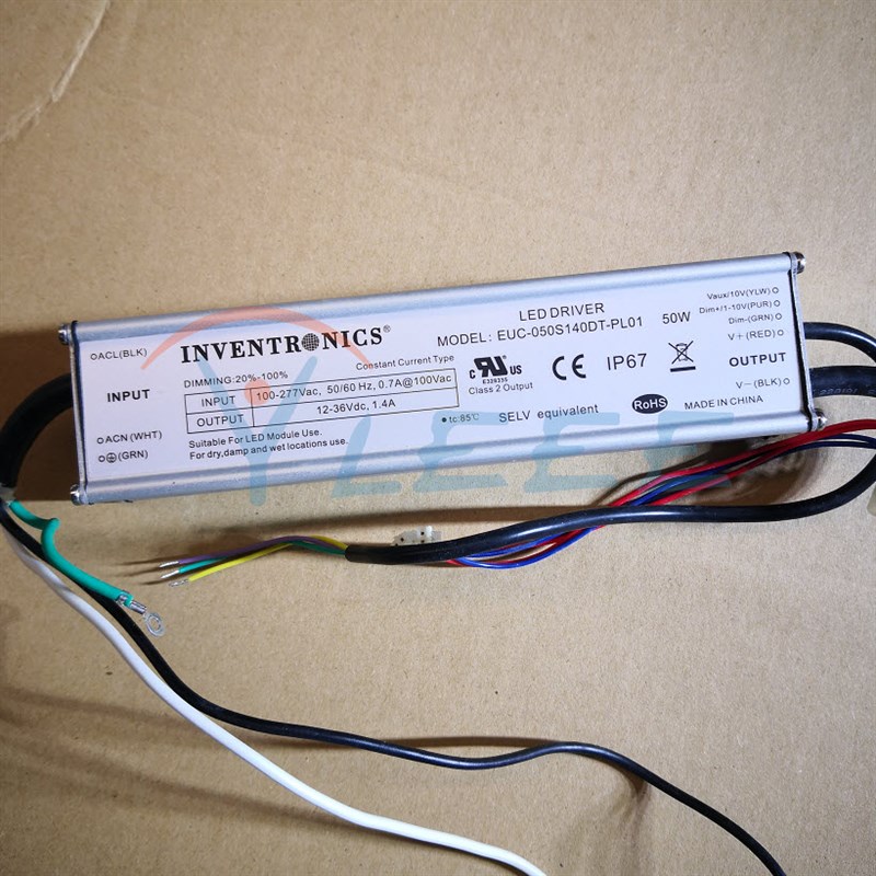 led路灯50w防水电源驱动器 英飞特EUC-052S调光LED 50w驱动电源