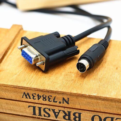 适用PS2圆头8针5针4针转串口COM9针9孔通讯线触摸屏显示器连PLC连