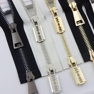 8号金属拉链双开关铜齿大羽绒服外套长风衣皮衣双头欧款玉米牙拉