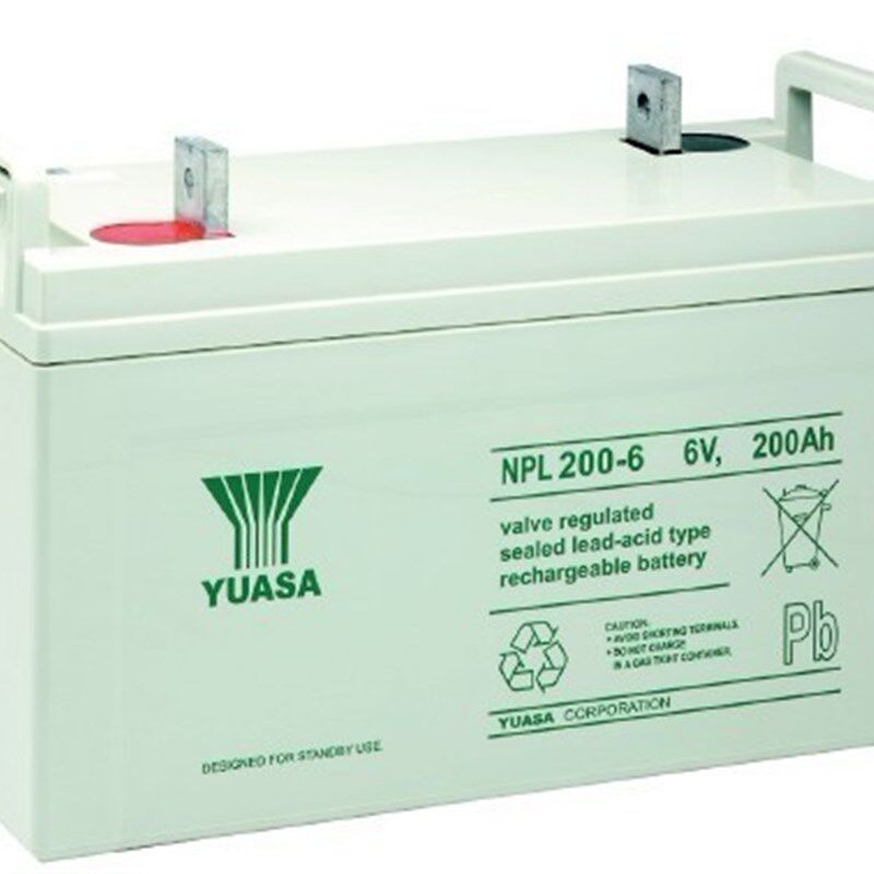 现货YUASA汤浅NPL200-6 6V200AH船舶/直流瓶电柜/电力设备用电池
