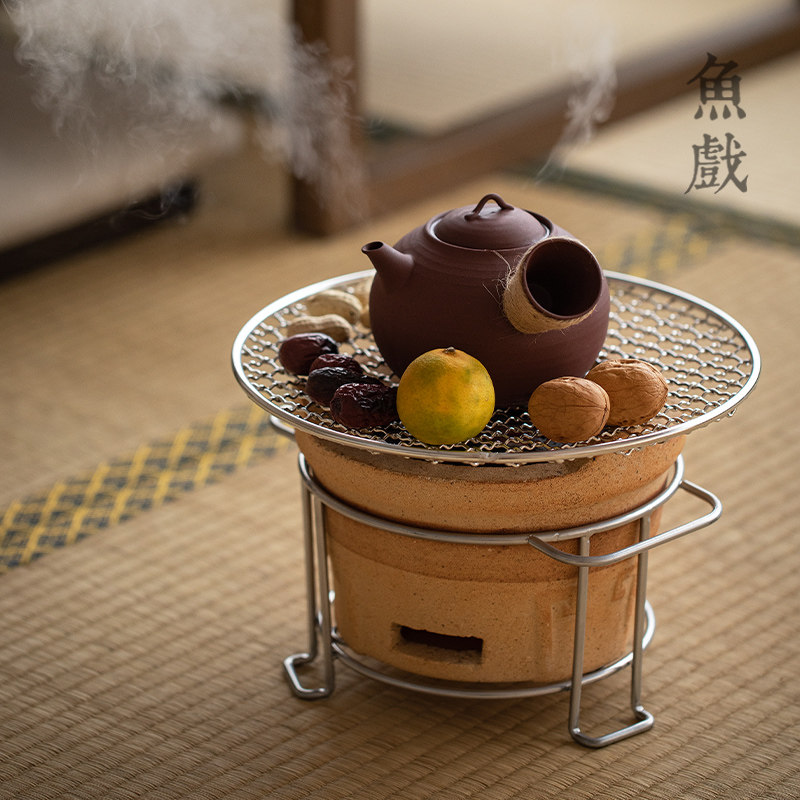 罐罐茶煮茶器茶具套装家用烤奶茶壶室内炭火烧烤围炉煮茶壶炭炉