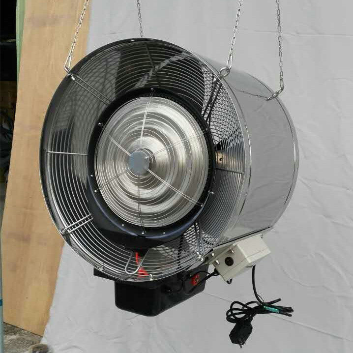 工业喷雾风机加水雾化降温加湿悬挂摇头壁挂大吊顶风扇GZ560W