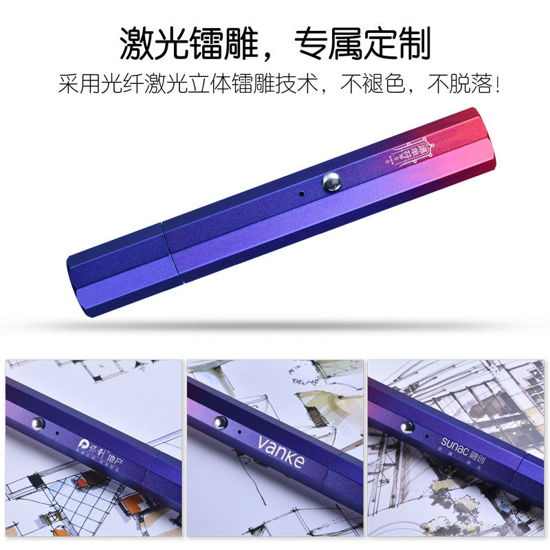 励博 激光灯蓝光激光笔售楼射笔usb充电沙盘演示户外教练指示器红