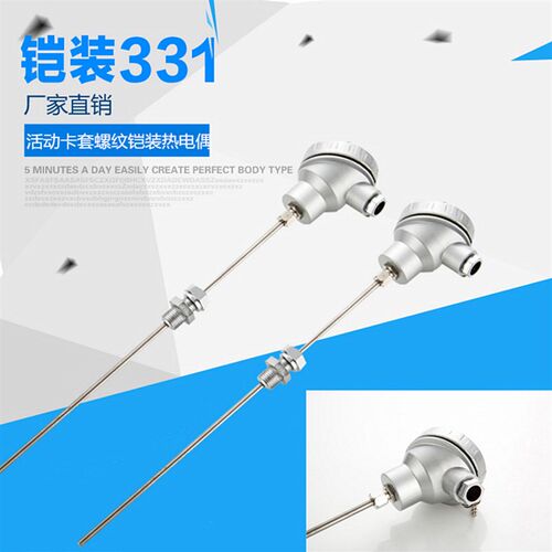 WRNK-331/321 K型 活动卡套螺纹铠装热电偶 铂热电阻