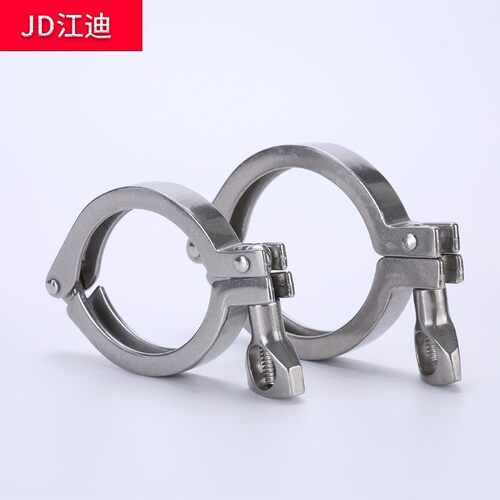 304不锈钢卫生卡箍手扣头卫生级水管气管卡盘连接抱箍50.5/64/119