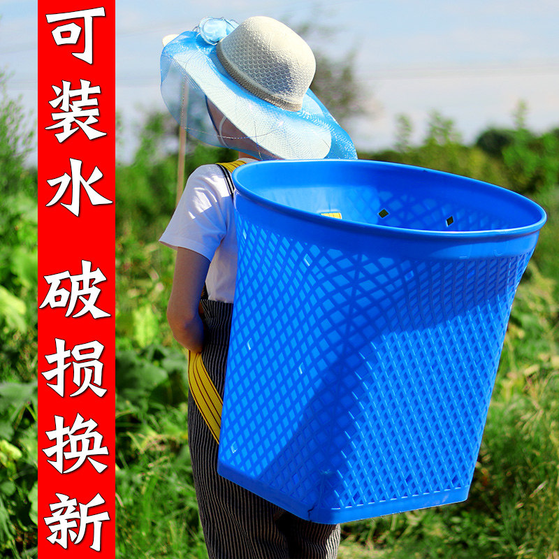 塑料背篓加大背篼买菜篮背筐竹编背篼家用成人采茶篓舞蹈道具儿童