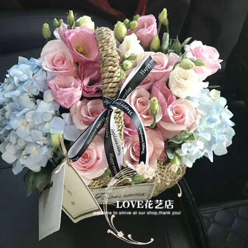 泉州花店手提花篮石狮晋江鲜花店南安生日开业送礼花篮厦门花店