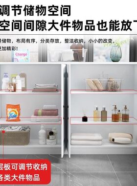 阳台柜收纳置物柜鞋柜家用大容量杂物储物L柜防晒欧式飘窗定制柜