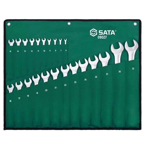 世达09027扳手工具23件全抛光两用扳手套装梅花S开口扳手汽修扳子