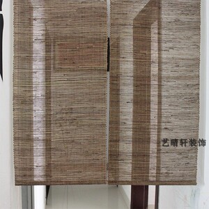 艺晴轩门帘粗麻帘中式帘茶馆帘玄关隔断帘子装饰帘半透帘透风帘