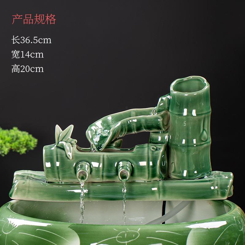 养鱼缸盆抽潜水增氧气泵流水族箱造景喷泉圆小型陶瓷搭循环静音