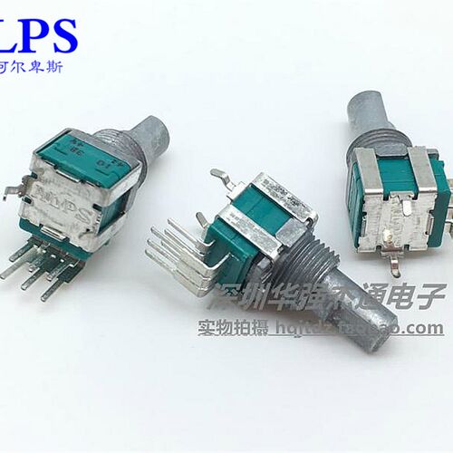 原装日本ALPS 09型RK09L1240015立式双联带中点音量电位器B10K
