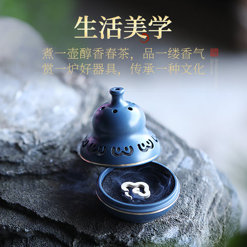 纯铜香炉袖珍迷你葫芦家用室内檀香炉小号香薰炉香X插香底座焚香