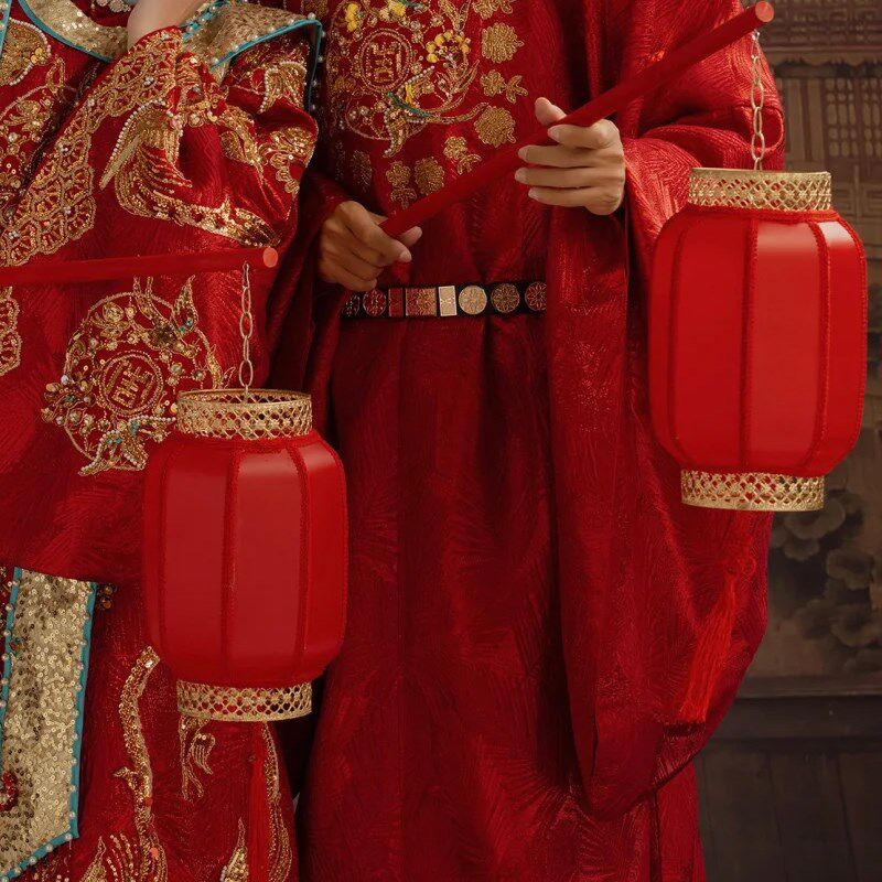 中式婚纱照摄影道具明制汉服订婚灯笼