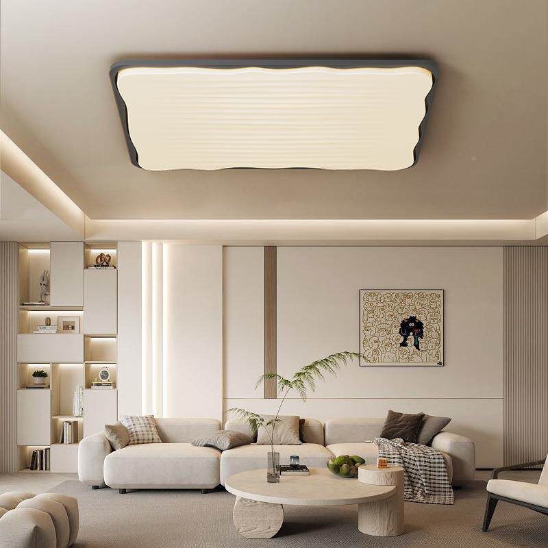 方奶油风客厅简大灯护眼超605薄长形主灯室现代极家用卧书房吸顶