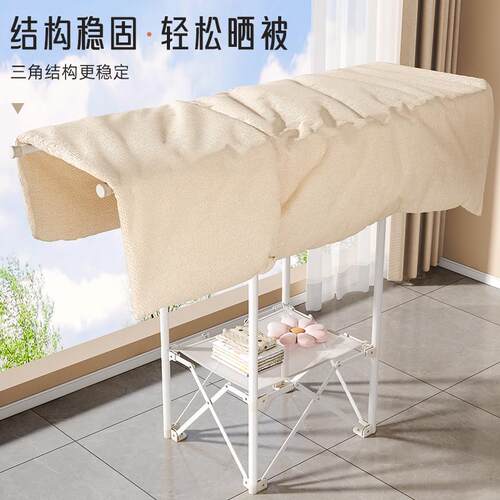 可折叠晾衣架落地室内免安装阳台婴儿挂衣L架子小户型家用凉晒衣