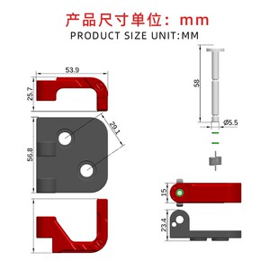 适用于铃木摩托车改装m配件UU/UY125T铝合金挂钩小海豚挂钩UE125