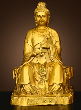 纯黄铜灶王爷神像摆件灶王奶灶神司命星君厨房供U奉祭灶公火佛像