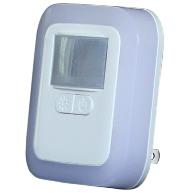 人体感应灯小夜灯插电卫生间过道卧室床头带开关声光控节能灯家用