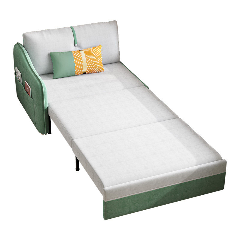 单侧扶手收纳儿童布艺沙发床折叠两用多功能可伸缩单人位2022新款