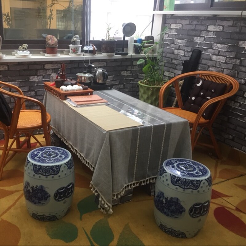 新中式高温陶瓷凳子景德镇青花瓷器鼓凳家居圆坐凳换鞋凳凉墩浴凳