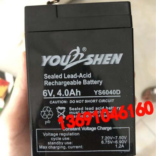 YOUSHEN蓄电池 YS6040D 6V4.0AH电动玩具车童车 电子称台秤用电瓶