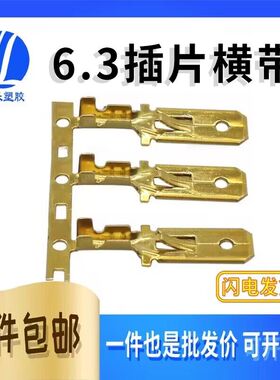 6.3四方插片横带0.4厚 汽摩连接器  接插件 铜端子 压线端子 整卷