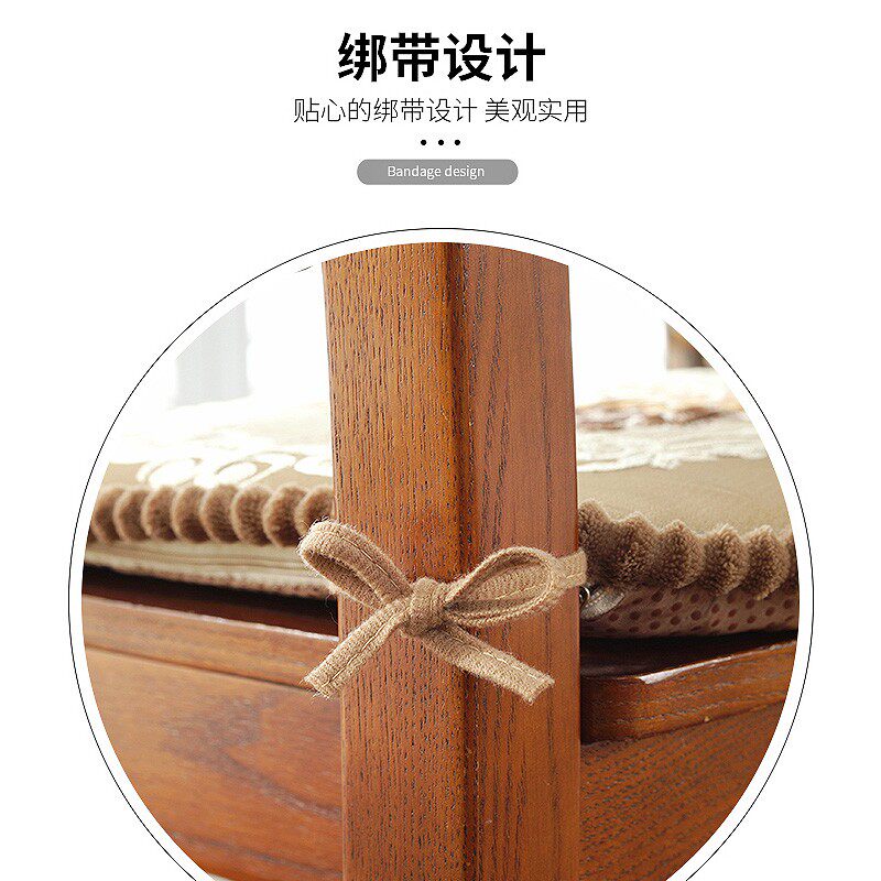 加厚坐垫家用绑带防滑冬季椅子垫椅垫办公室久坐学生凳子屁股座垫