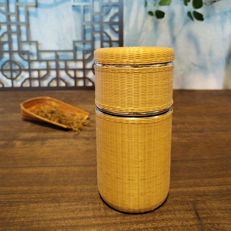 竹丝扣瓷泡茶杯304不锈钢带茶水分离器水杯男士泡茶杯生日礼物