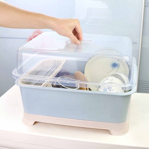 放碗柜装碗筷收纳箱特大号沥水碗架厨房收纳盒家用餐具滤碗架碗盆