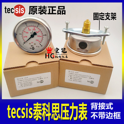 tecsis德国泰科思背接轴向无边框压力表P1453海天注塑机油液压表