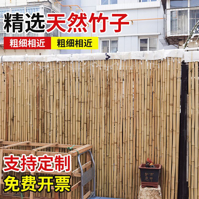 竹篱笆栅栏碳化竹防腐竹子露台围栏隔断户外庭院护栏造景花园屏风