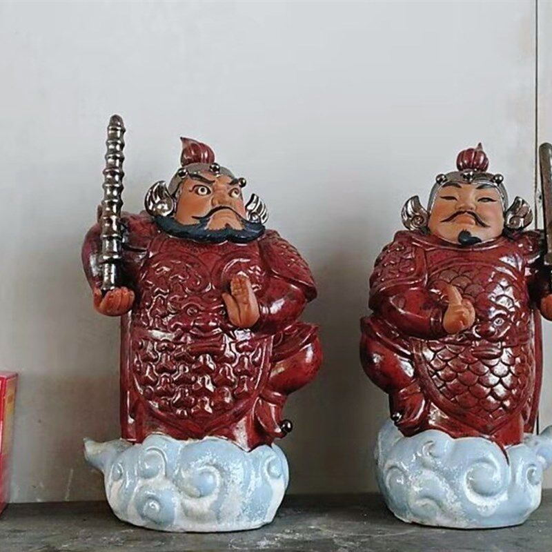 中式陶瓷门神手工摆件饰品家居茶庄店铺礼品开业财神人物桌面摆件图片