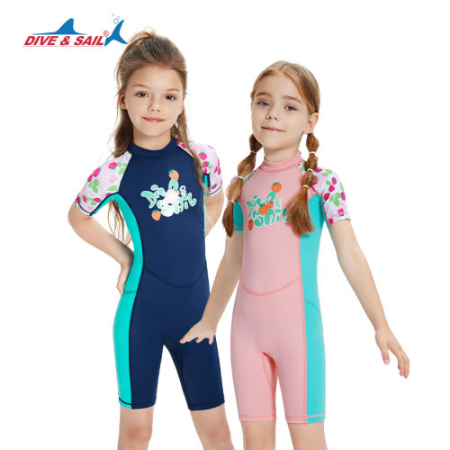 2026新款DIVE&SAIL儿童速干泳衣中大童短袖连体