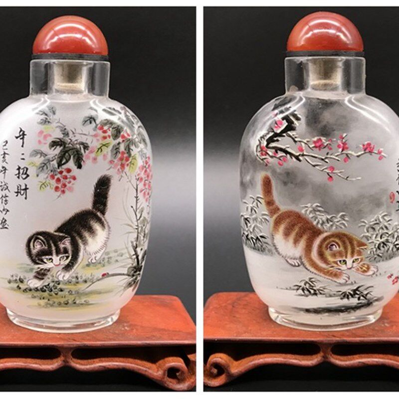 衡水内画鼻烟壶纯手工绘制 瓶内画 中国特色商务外事出国礼品摆件