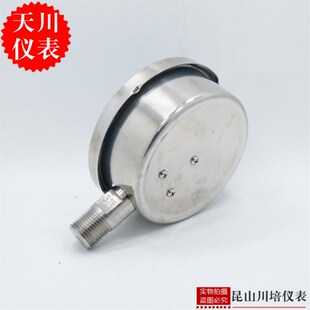 全不锈钢304禁油氧气压力表YO-100BF上海天川0-0.1,0.16,0.25MPA