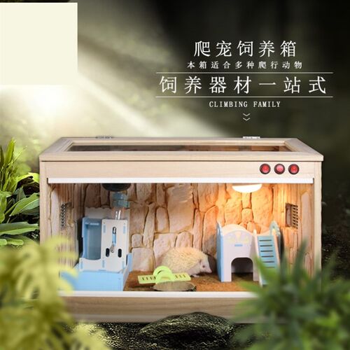 保温蜗牛迷你防越狱柯尔鸭蚕宝宝草龟带饲养箱守宫盒子笼子花枝鼠