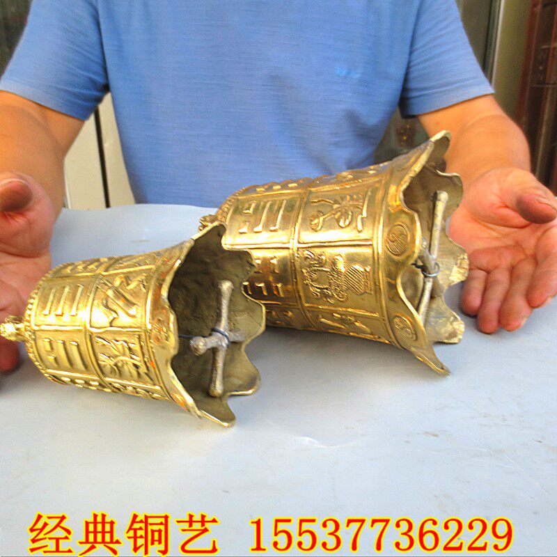 八宝钟纯铜铃铛镇宅保平安道观八吉祥钟铃铛寺庙八卦铜钟挂件