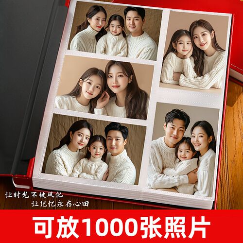 相册本纪念册家庭大容量插页式影集5寸6寸7寸情侣过塑照片收纳薄