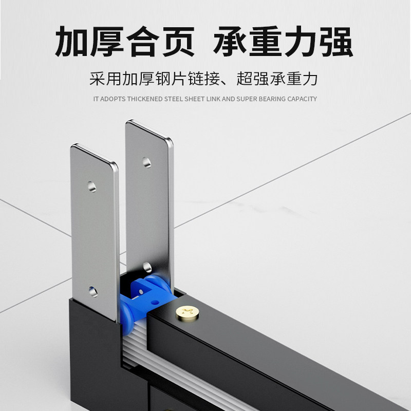 隐形浴帘折叠套装免打孔卫生间隔断干湿分离浴室帘子防水挂帘轻奢