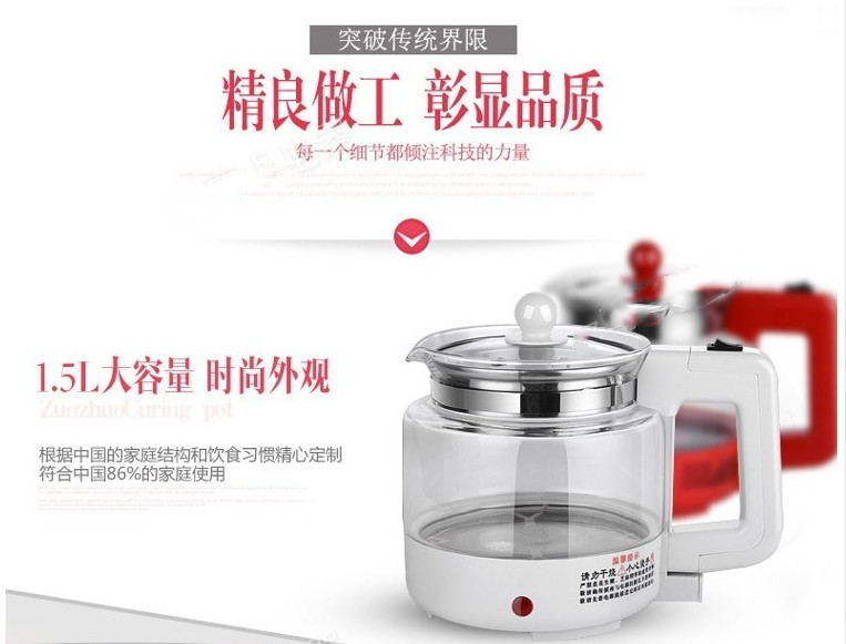 加厚全玻璃一体式养生壶多功能全自动熬药电烧水壶煮茶熬药