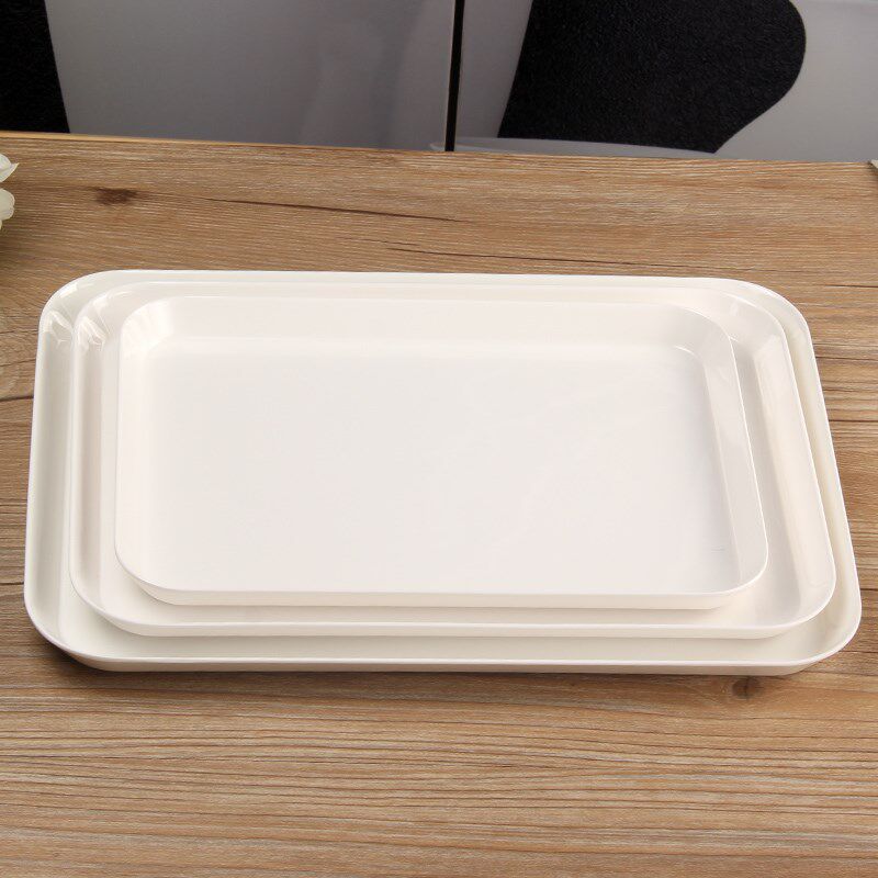 密胺放杯子的托盘长方形茶盘水果托盘北欧水杯盘欧式客厅家用简约