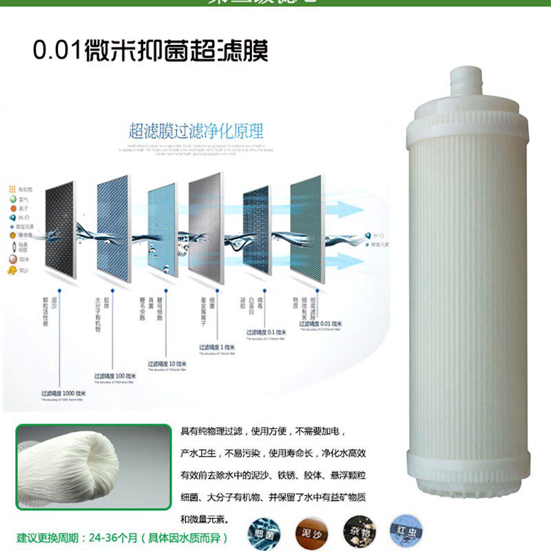 金田008伯仕源008A净水器滤芯008A型配套三级滤芯6条装净福净水机