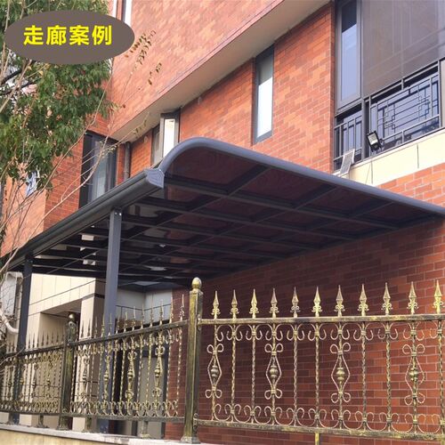遮雨棚走廊露台阳台庭院别墅楼顶家用透明塑料雨披免打孔遮阳棚