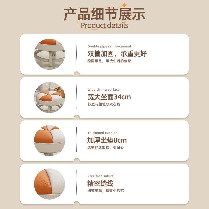 家用滑轮矮凳万向轮小凳子可移动椅子小板凳遛娃神器懒人换鞋圆凳