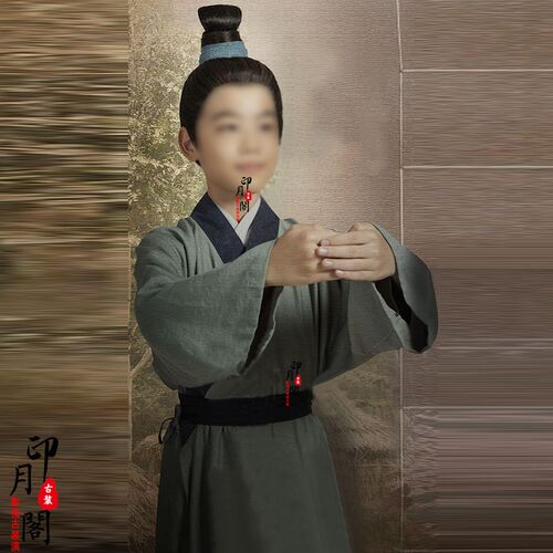 影视春秋战国唐朝宋朝明朝男士儿童诗人书生小侠客少爷古装演出服