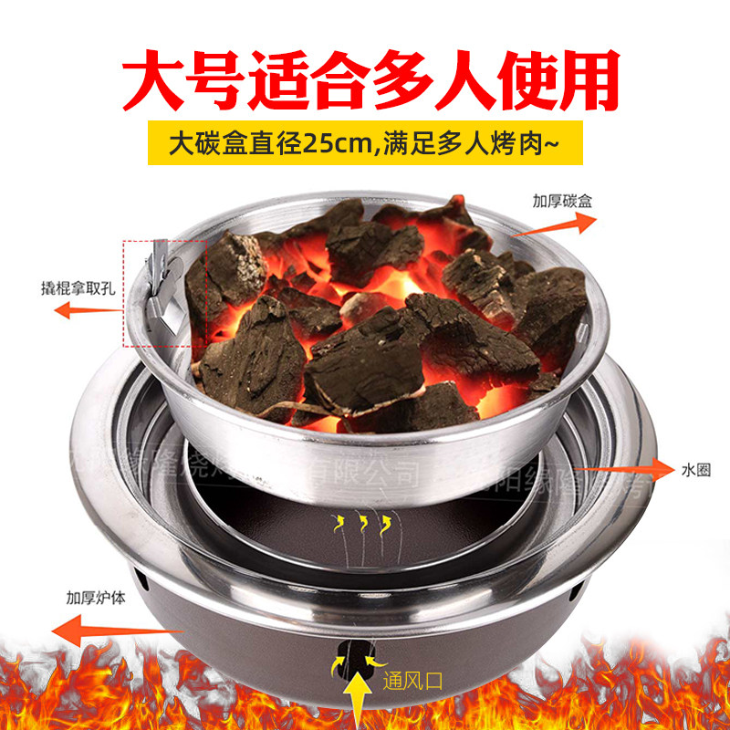 韩式大号商用烤肉炉 家用炭火烤肉锅 户外烤肉店用烤炉