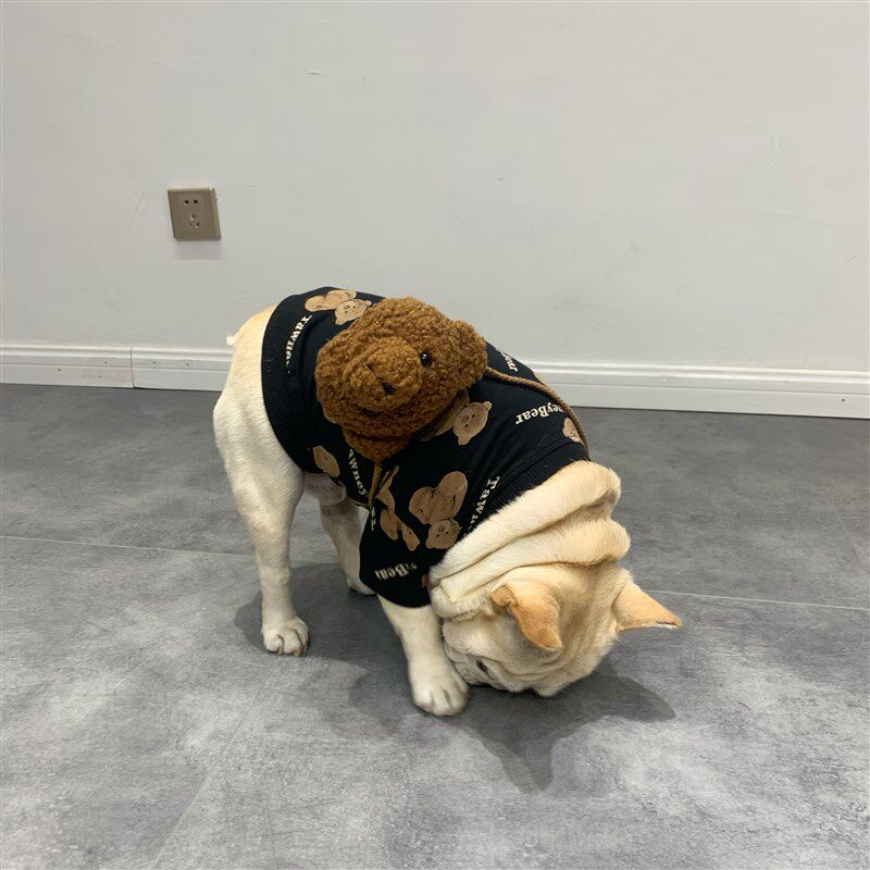 宠物狗狗春秋卫衣中小型犬泰迪比熊 巴哥柯基猫咪带背包法斗衣服