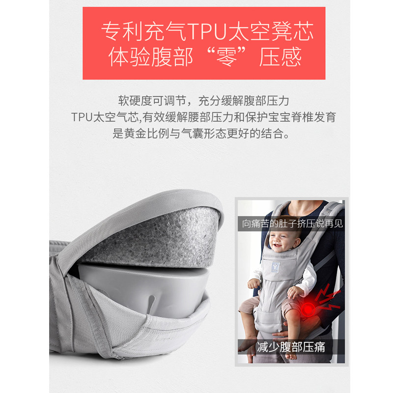 婴儿宝宝背带坐凳轻便多功能前抱式坐凳夏季透气抱娃神器宝宝腰凳